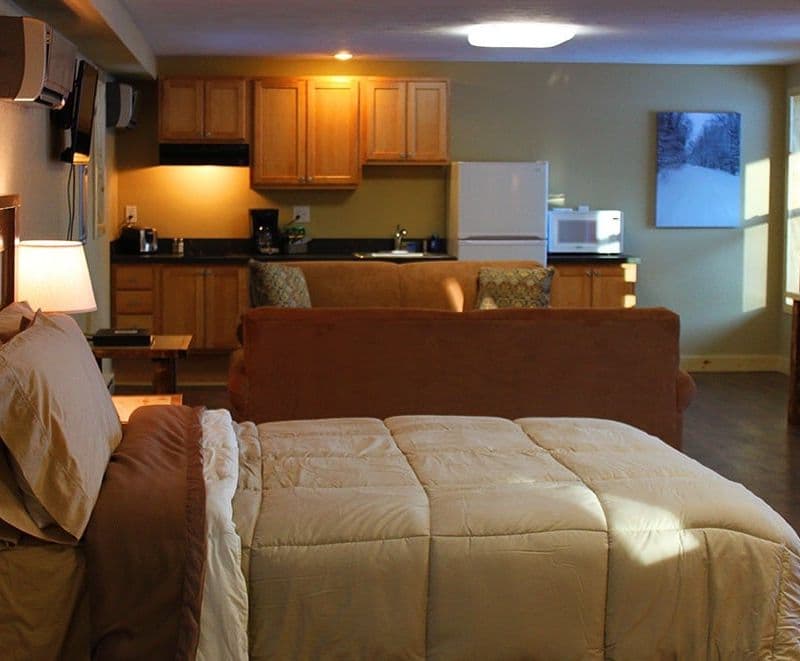 Double Queen XL Suite seen from the entry, both queen beds visible