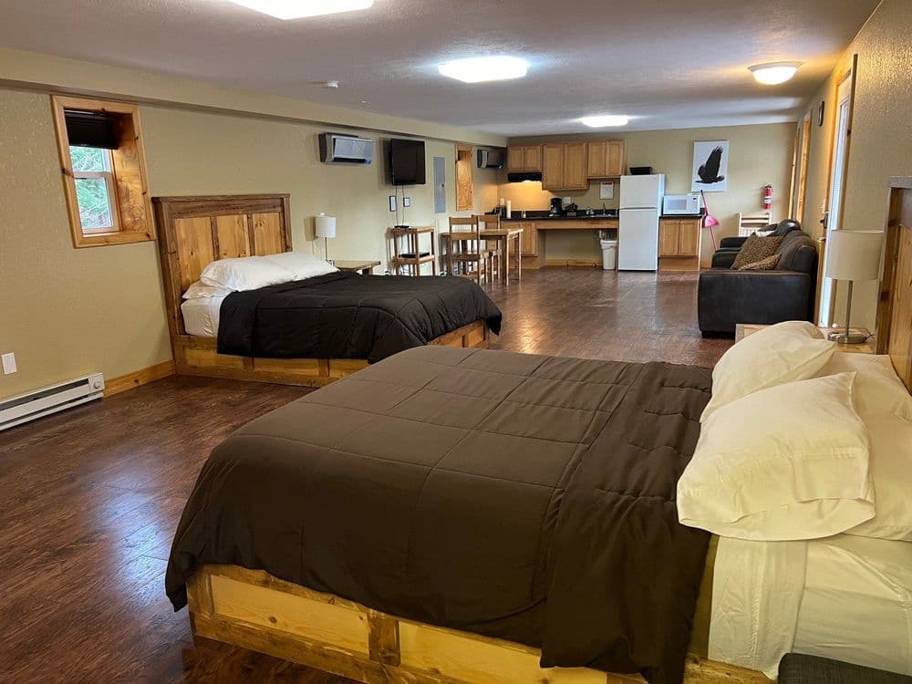 The two queen beds in the Double Queen XL Suite